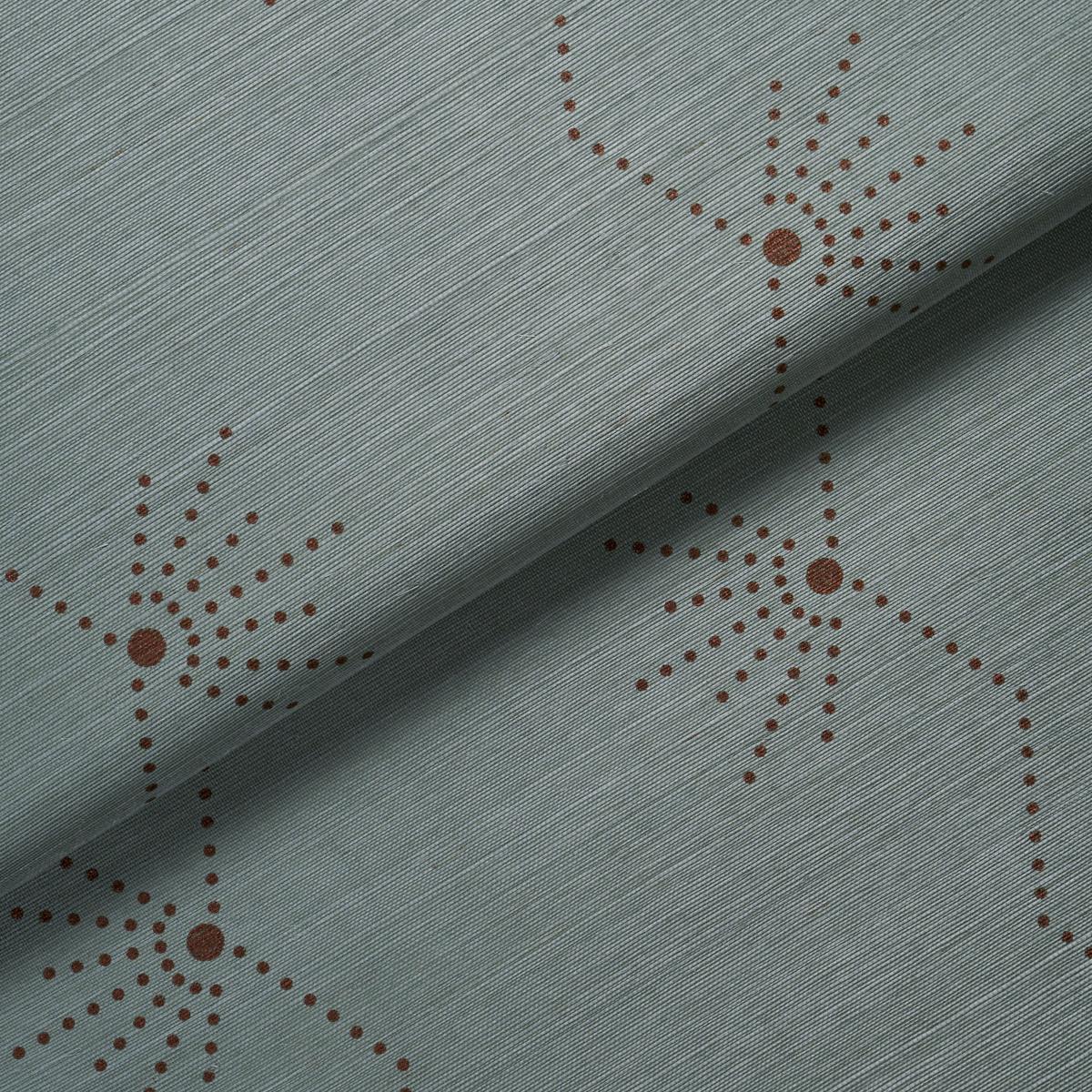 Schumacher Royère Stripe Sisal Seaglass Wallpaper