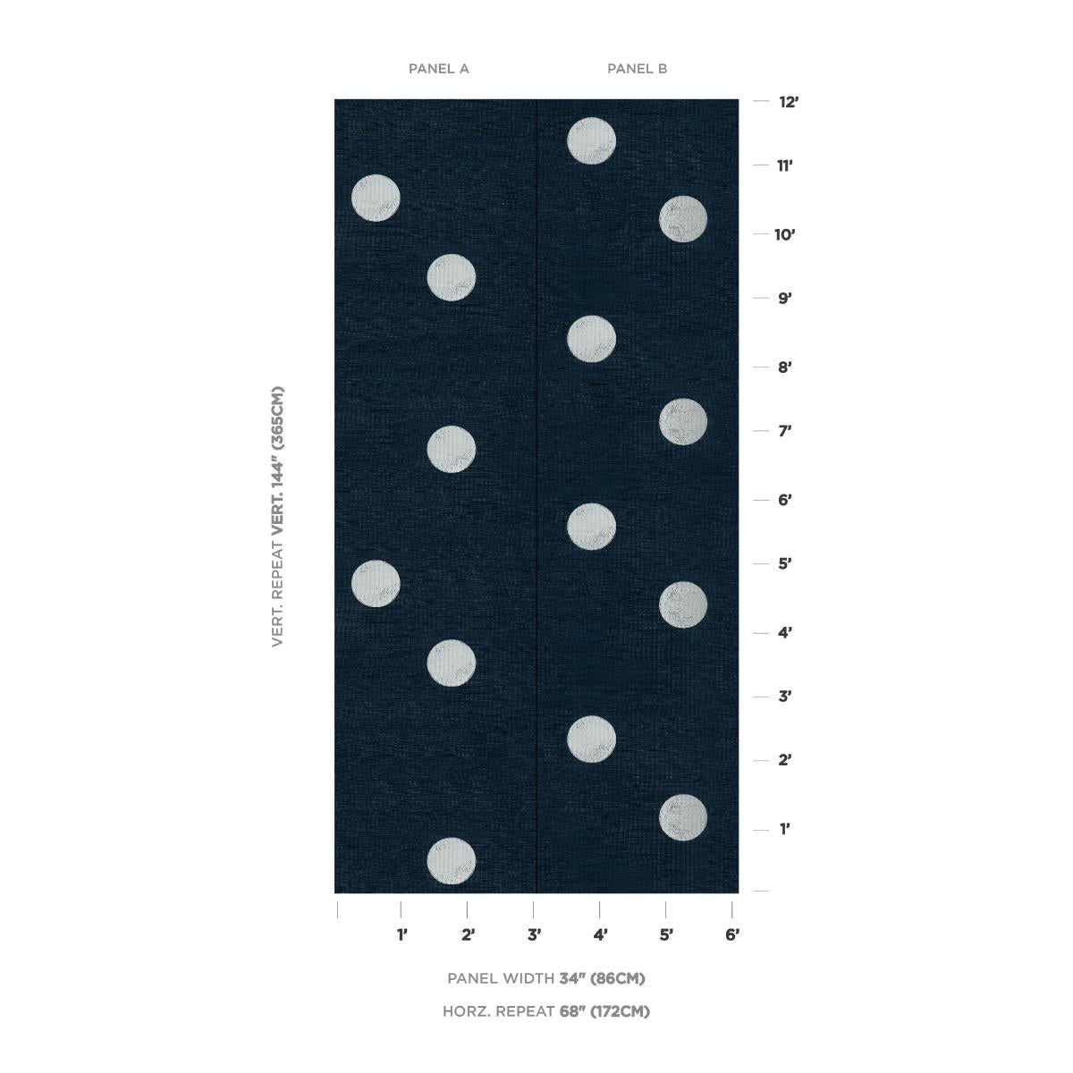 Schumacher X Backdrop Monte Carlo Sisal 2 Panel Set Indigo Wallpaper