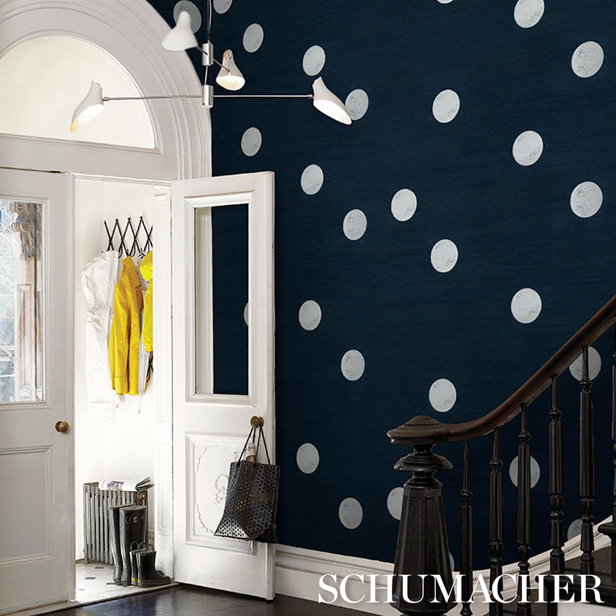 Schumacher X Backdrop Monte Carlo Sisal 2 Panel Set Indigo Wallpaper