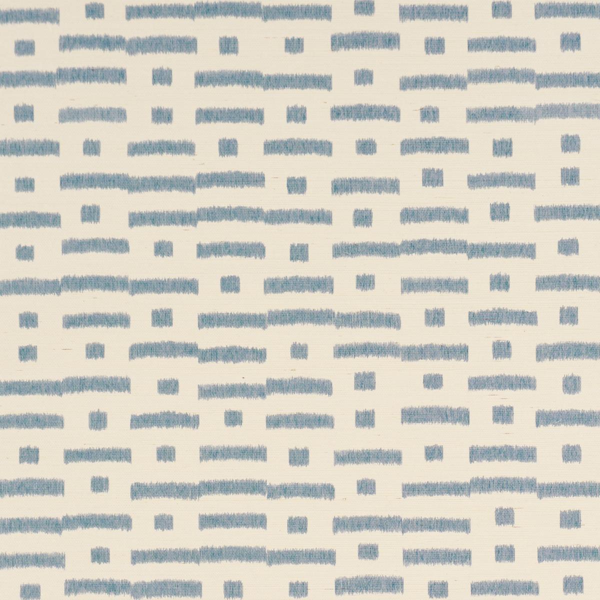 Schumacher Abstract Ikat Sisal Cadet Wallpaper