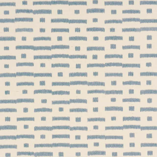 Schumacher Abstract Ikat Sisal Cadet Wallpaper