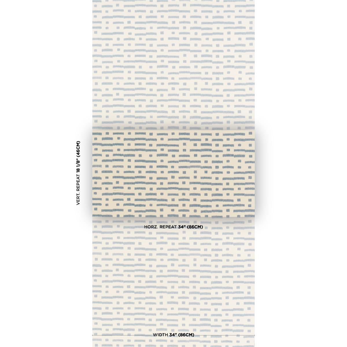 Schumacher Abstract Ikat Sisal Cadet Wallpaper