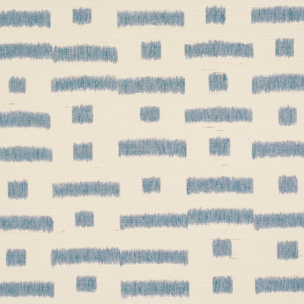 Schumacher Abstract Ikat Sisal Cadet Wallpaper