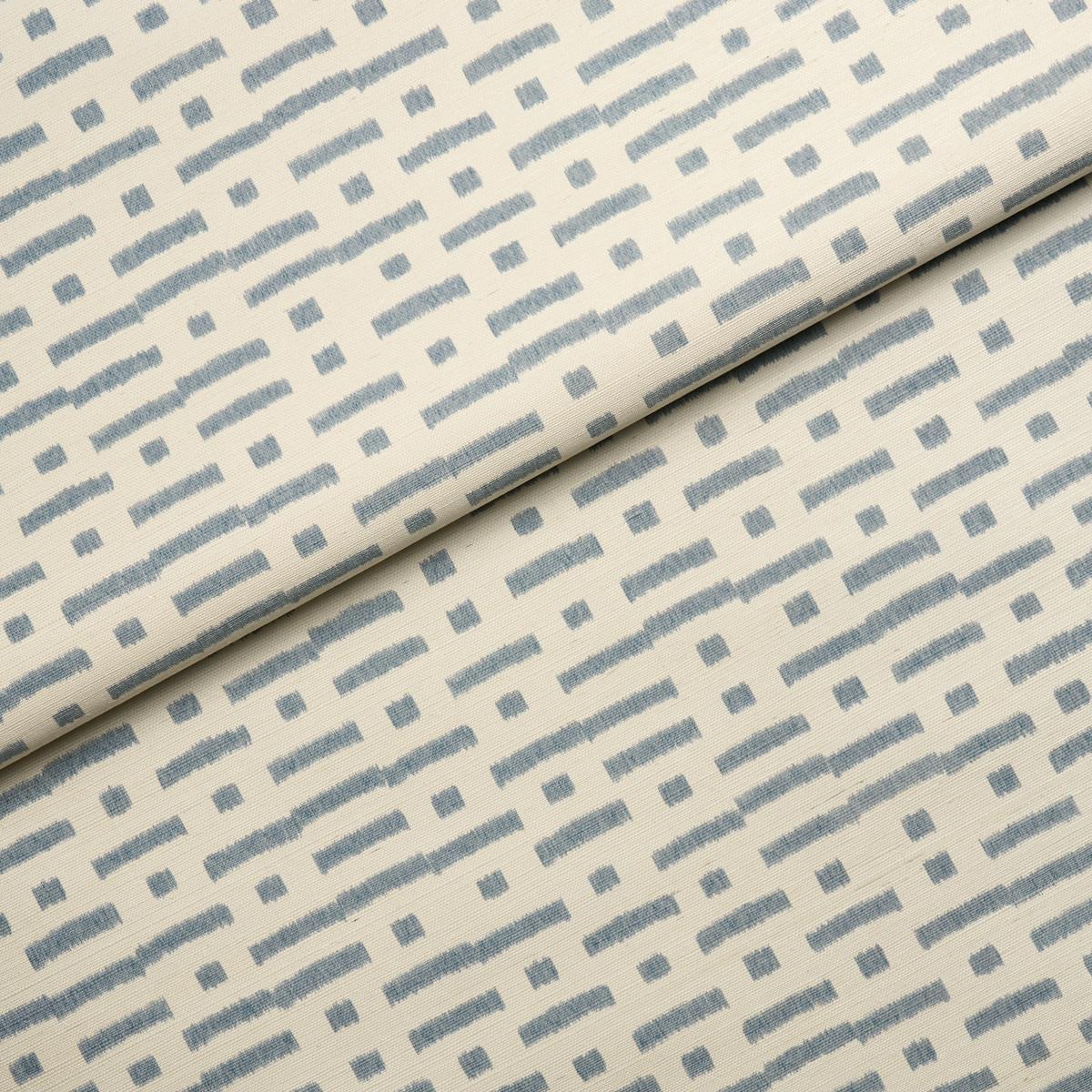 Schumacher Abstract Ikat Sisal Cadet Wallpaper