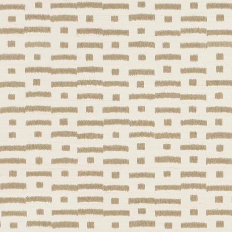 Schumacher Abstract Ikat Sisal Taupe Wallpaper