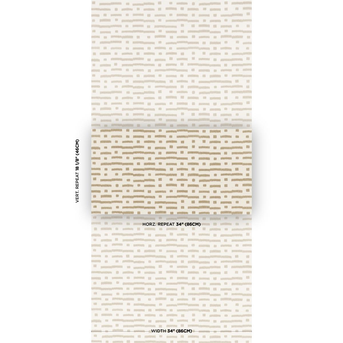 Schumacher Abstract Ikat Sisal Taupe Wallpaper