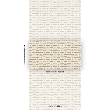 Schumacher Abstract Ikat Sisal Taupe Wallpaper