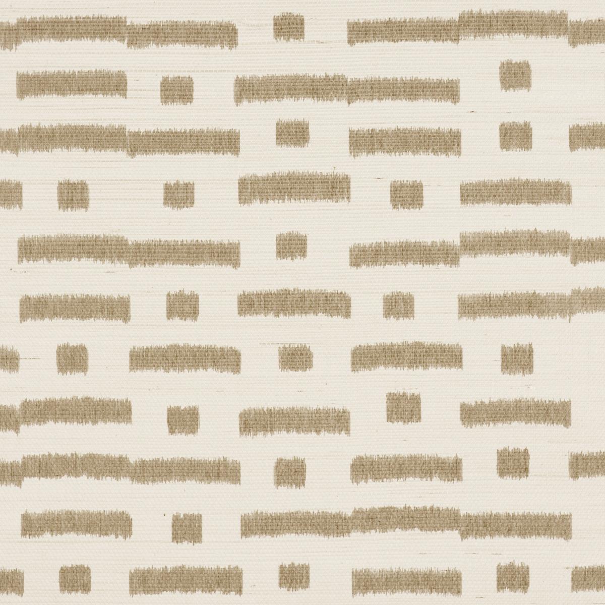 Schumacher Abstract Ikat Sisal Taupe Wallpaper