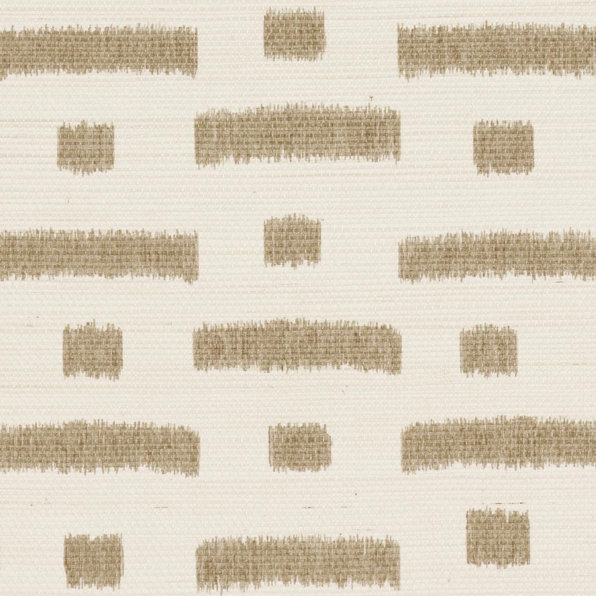 Schumacher Abstract Ikat Sisal Taupe Wallpaper