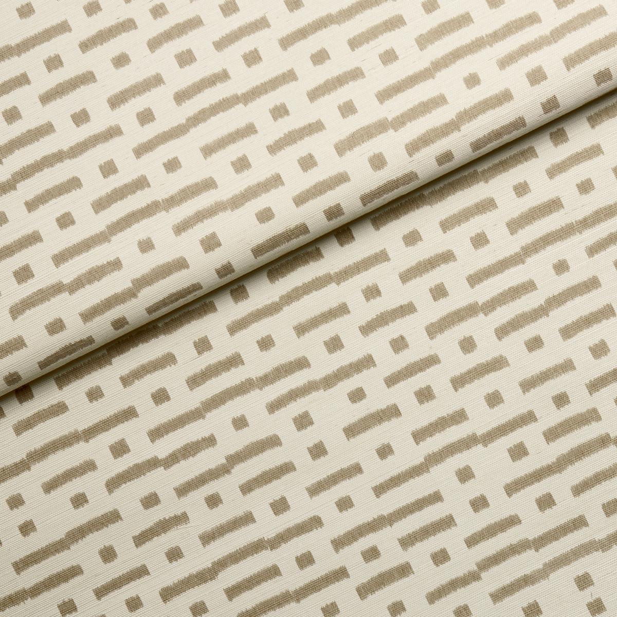 Schumacher Abstract Ikat Sisal Taupe Wallpaper