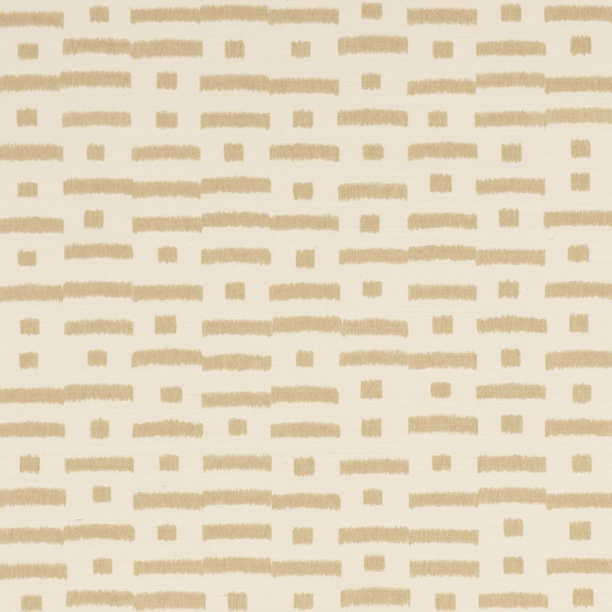Schumacher Abstract Ikat Sisal Beige Wallpaper