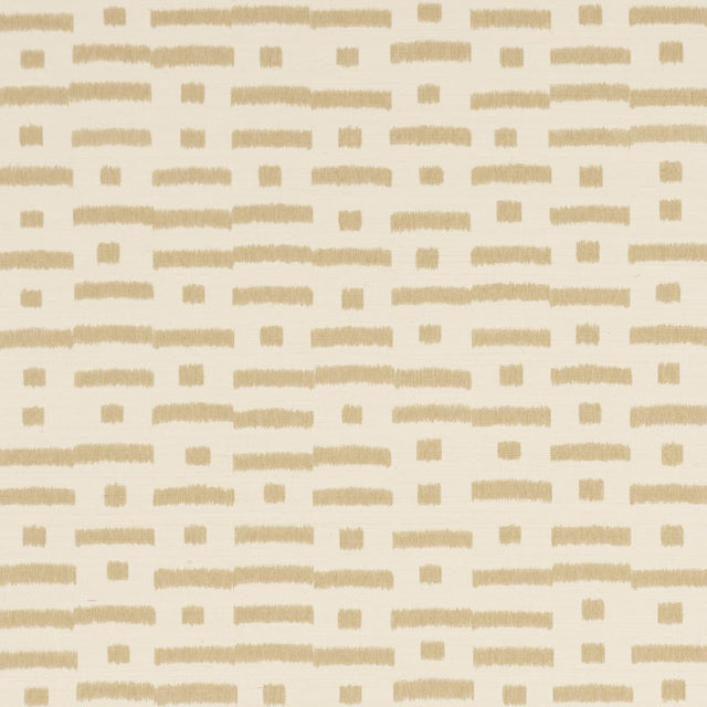 Schumacher Abstract Ikat Sisal Beige Wallpaper