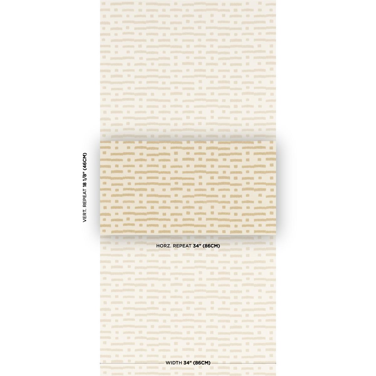 Schumacher Abstract Ikat Sisal Beige Wallpaper