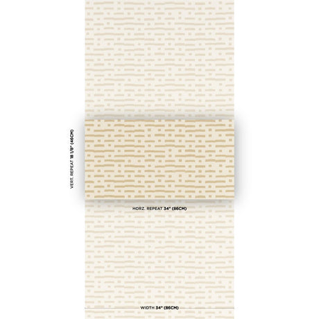 Schumacher Abstract Ikat Sisal Beige Wallpaper