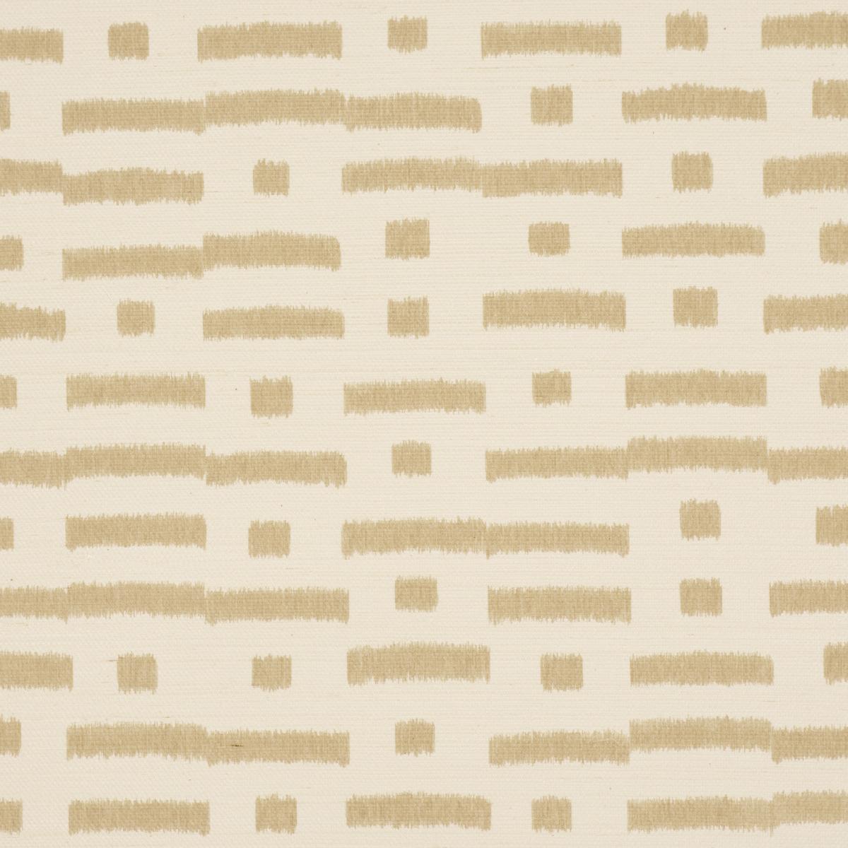 Schumacher Abstract Ikat Sisal Beige Wallpaper