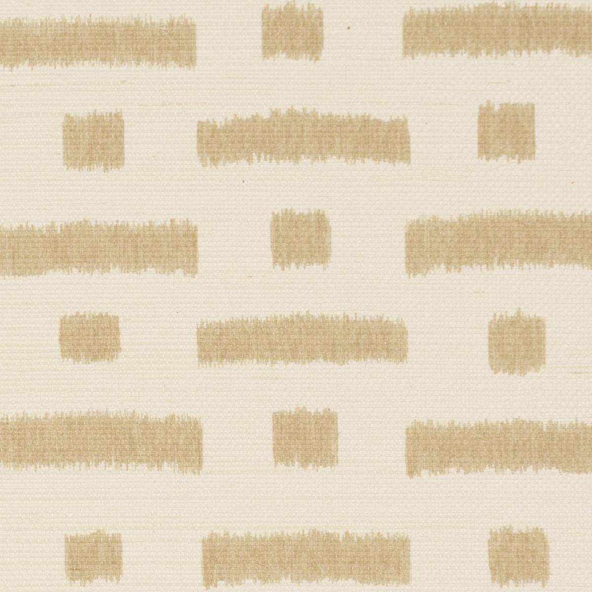 Schumacher Abstract Ikat Sisal Beige Wallpaper