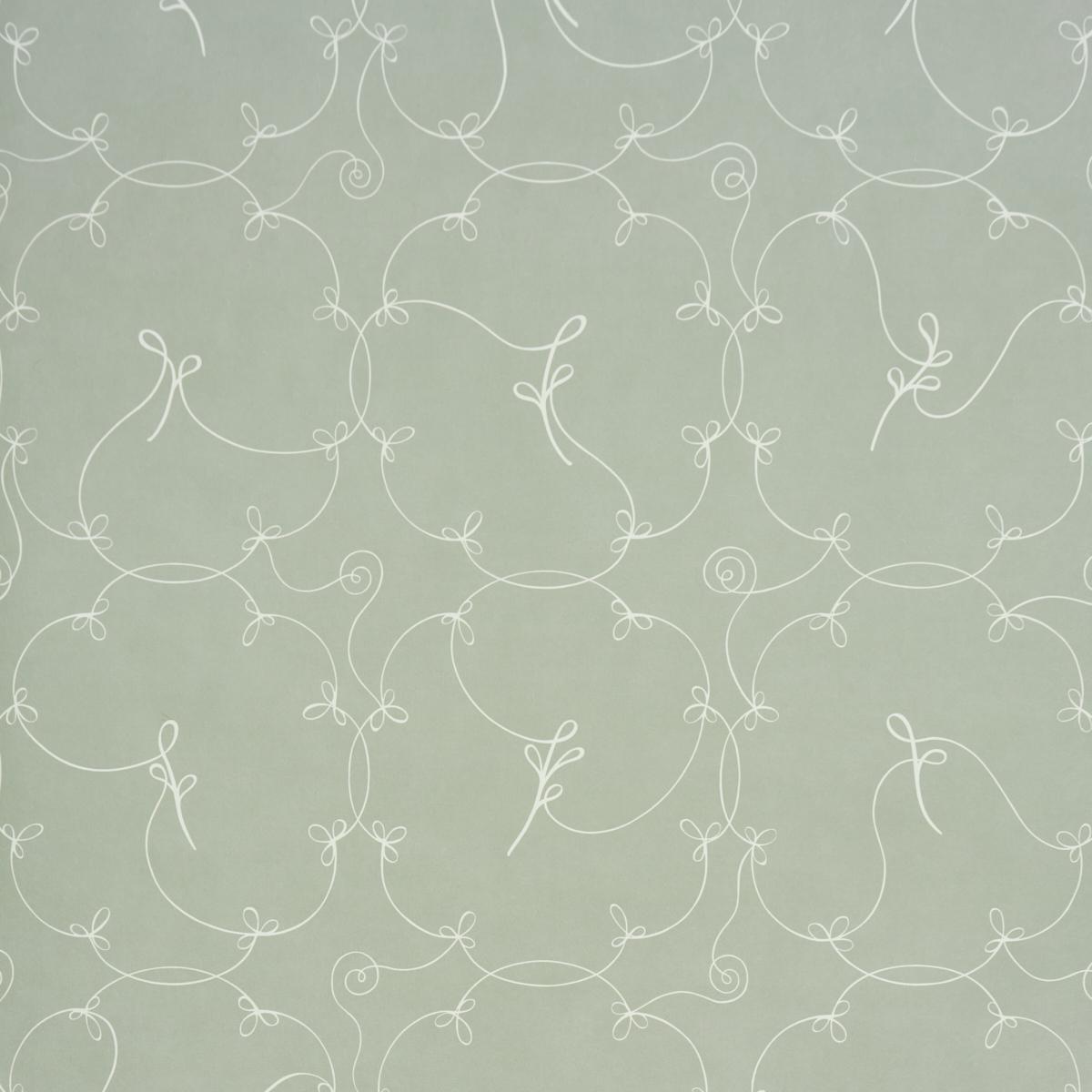 Schumacher X Backdrop Broderie Cool Green Wallpaper