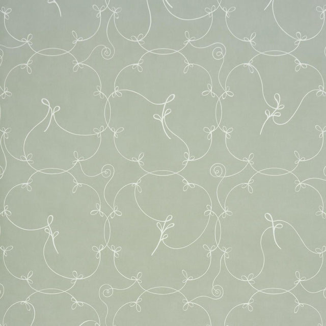 Schumacher X Backdrop Broderie Cool Green Wallpaper