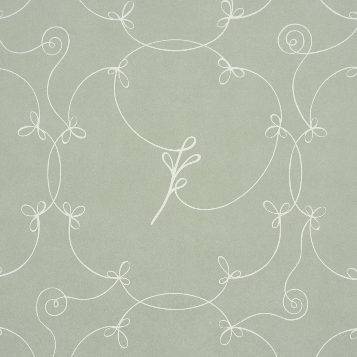 Schumacher X Backdrop Broderie Cool Green Wallpaper
