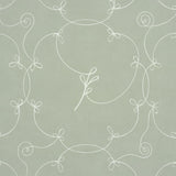 Schumacher X Backdrop Broderie Cool Green Wallpaper