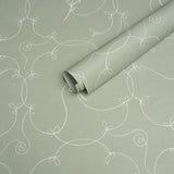 Schumacher X Backdrop Broderie Cool Green Wallpaper