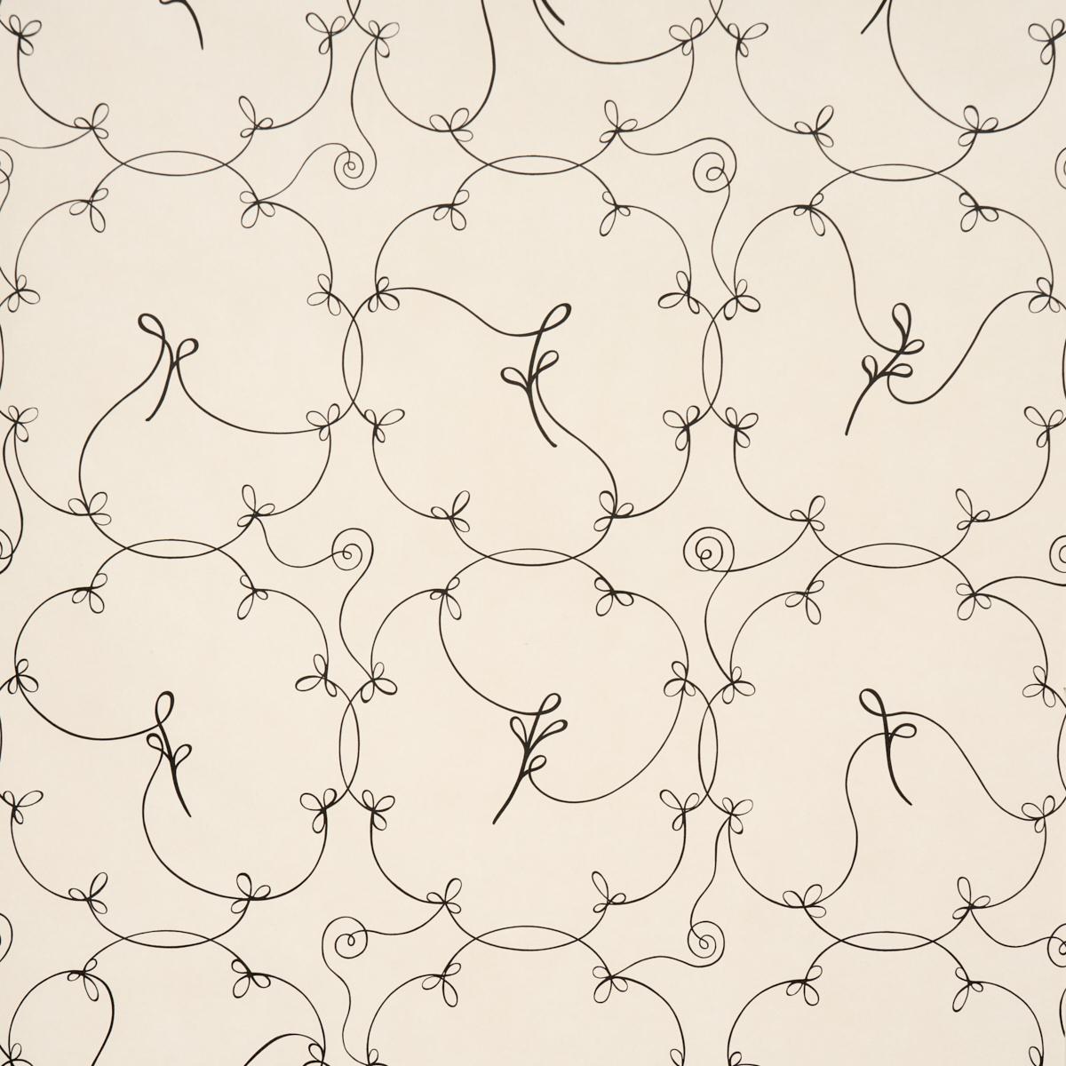 Schumacher X Backdrop Broderie Black & Ivory Wallpaper
