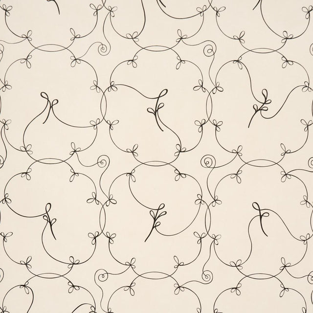 Schumacher X Backdrop Broderie Black & Ivory Wallpaper