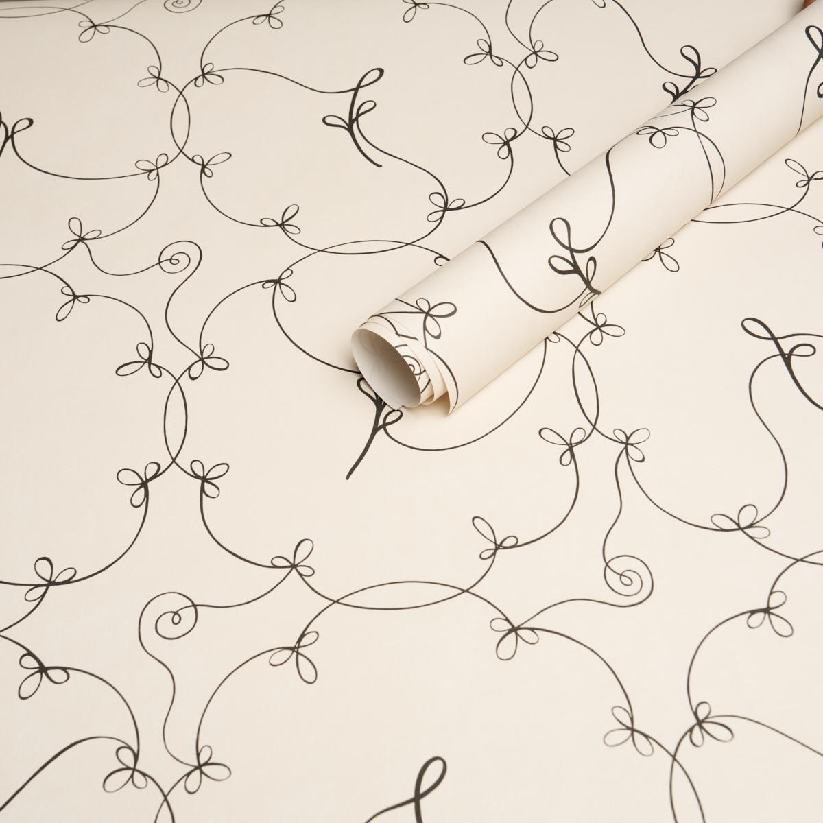 Schumacher X Backdrop Broderie Black & Ivory Wallpaper