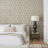 Schumacher X Backdrop Broderie Black & Ivory Wallpaper