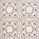 Schumacher X Backdrop Garden Of Hearts Black & Ivory Wallpaper