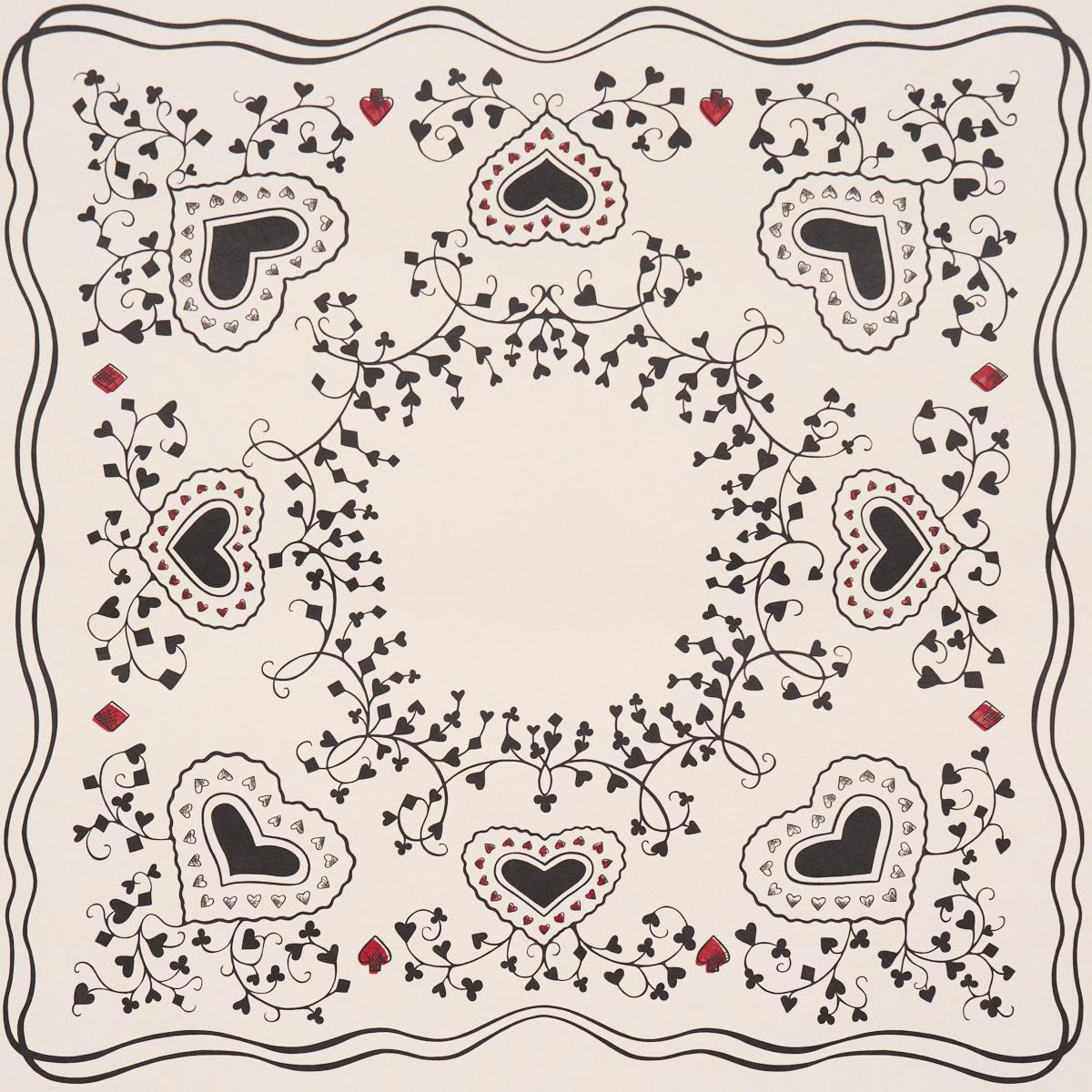 Schumacher X Backdrop Garden Of Hearts Black & Ivory Wallpaper