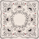 Schumacher X Backdrop Garden Of Hearts Black & Ivory Wallpaper