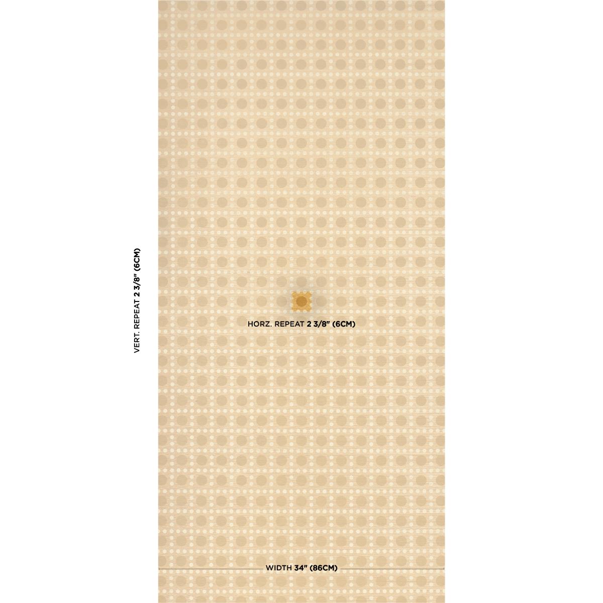 Schumacher X Backdrop Puntini Sisal Tanlines Wallpaper