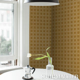 Schumacher X Backdrop Puntini Sisal Tanlines Wallpaper