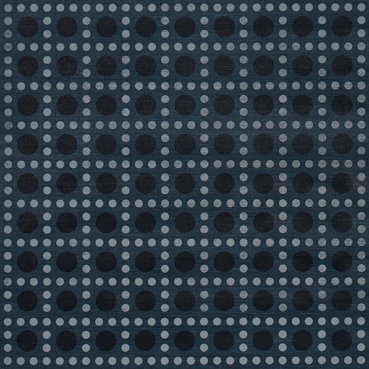 Schumacher X Backdrop Puntini Sisal Indigo Wallpaper