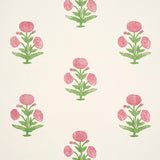 Schumacher Poppy Print Rose & Grass Wallpaper