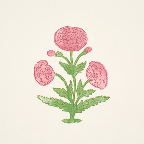 Schumacher Poppy Print Rose & Grass Wallpaper