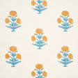 Schumacher Poppy Print Mustard & Sky Wallpaper