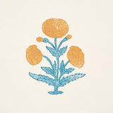Schumacher Poppy Print Mustard & Sky Wallpaper