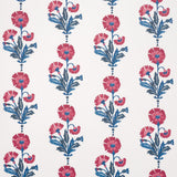 Schumacher Dianthus Print Indigo & Iron Wallpaper