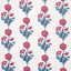 Schumacher Dianthus Print Indigo & Iron Wallpaper