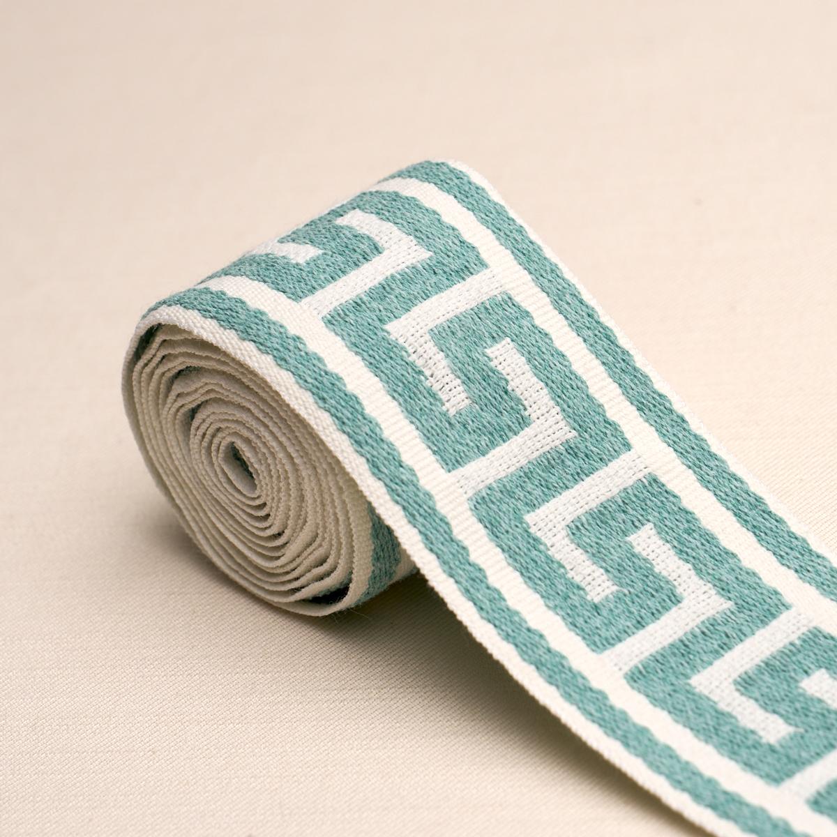 Schumacher Teal Ganton Tape Indoor/Outdoor
