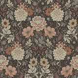 Borastapeter Dahlia Garden Brown Wallpaper