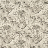 Schumacher Forest Canopy Black & Ivory Fabric