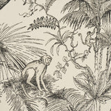Schumacher Forest Canopy Black & Ivory Fabric