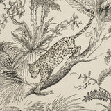 Schumacher Forest Canopy Black & Ivory Fabric