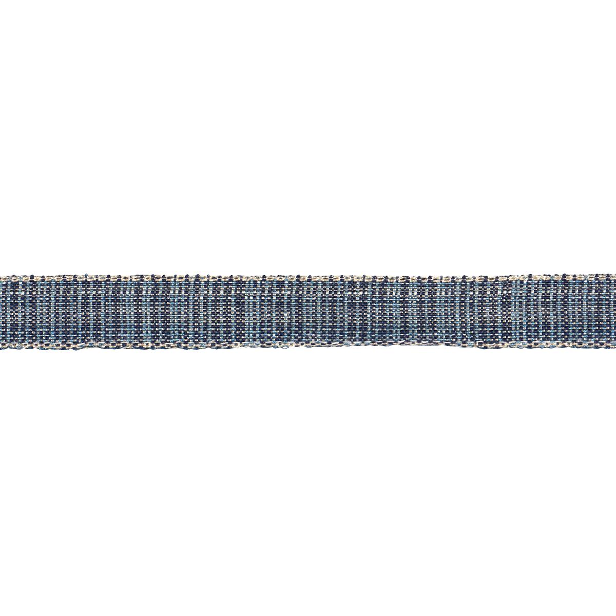 Schumacher Indigo Tweed Tape Narrow