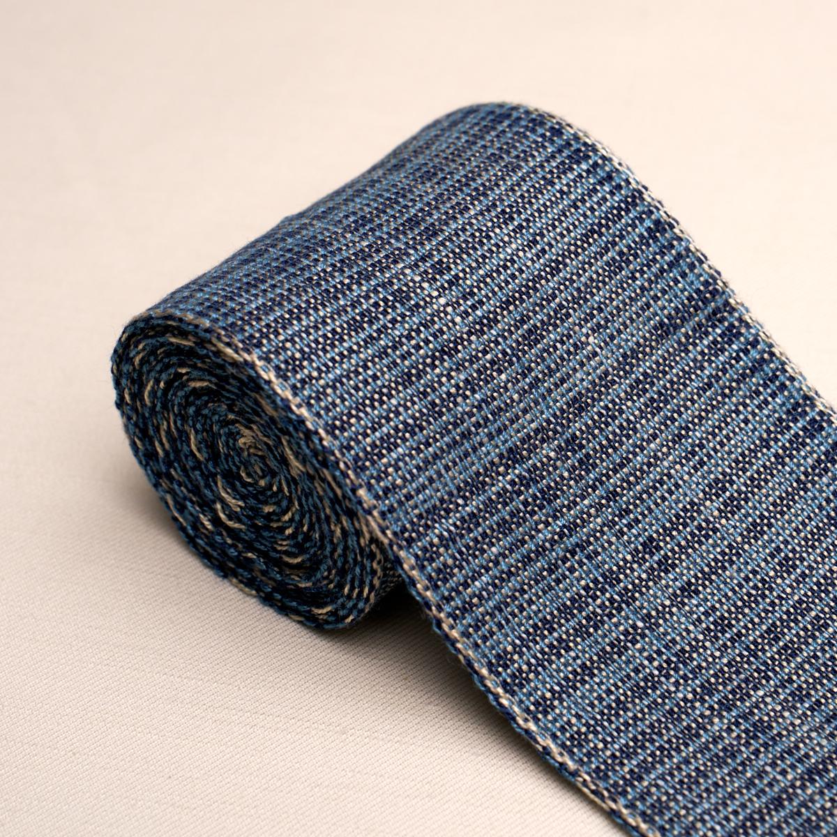 Schumacher Indigo Tweed Tape Wide