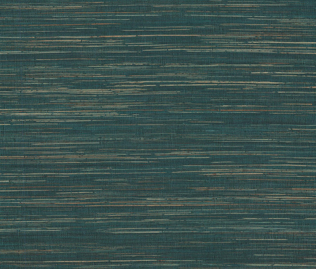 Ronald Redding Designs Multicolored Hemp Teal Wallpaper