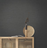 Ronald Redding Designs Painted Hemp Charcoal Wallpaper